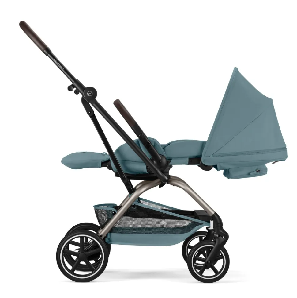 Poussette trio eezy s twist+ 2 pivotante stormy blue avec nacelle cot s et siège auto cloud g i-size