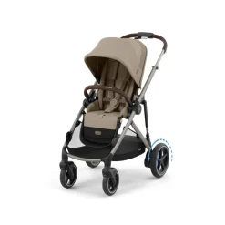 Poussette trio e-gazelle s almond beige + siège auto aton b2 i-size + nacelle s