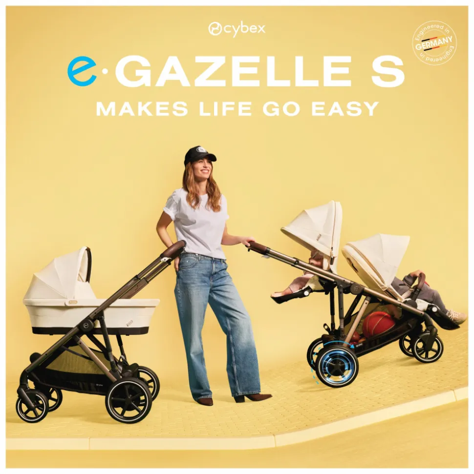 Poussette trio e-gazelle s moon black + siège auto aton b2 i-size + nacelle s