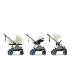 Poussette trio e-gazelle s seashell beige + siège auto aton b2 i-size + nacelle s