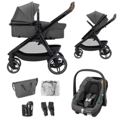 Poussette trio 3 en 1 zelia s dark grey