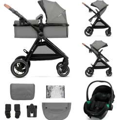 Poussette trio esme pro 3 en 1 gris