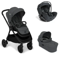 Poussette trio finiti + siège auto i-level pro + nacelle ramble xl ebony gris