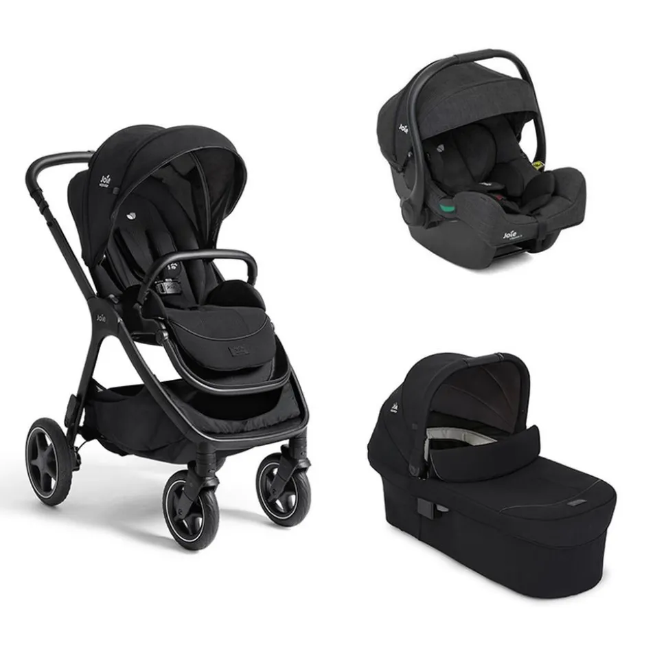 Poussette trio finiti signature eclipse + siège auto i-gemm 3 shale + nacelle ramble signature xl eclipse noir