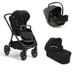 Poussette trio finiti signature eclipse + siège auto i-snug 2 shale + nacelle ramble signature xl eclipse noir