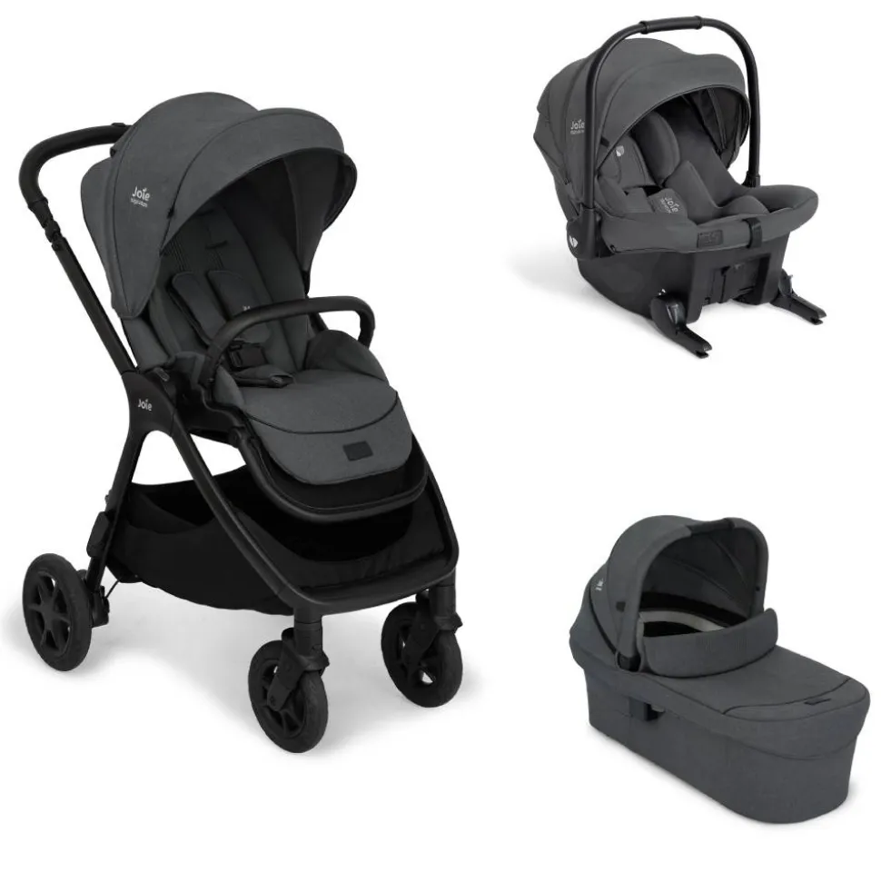 Poussette trio finiti signature + siège auto sprint + nacelle ramble xl ebony gris