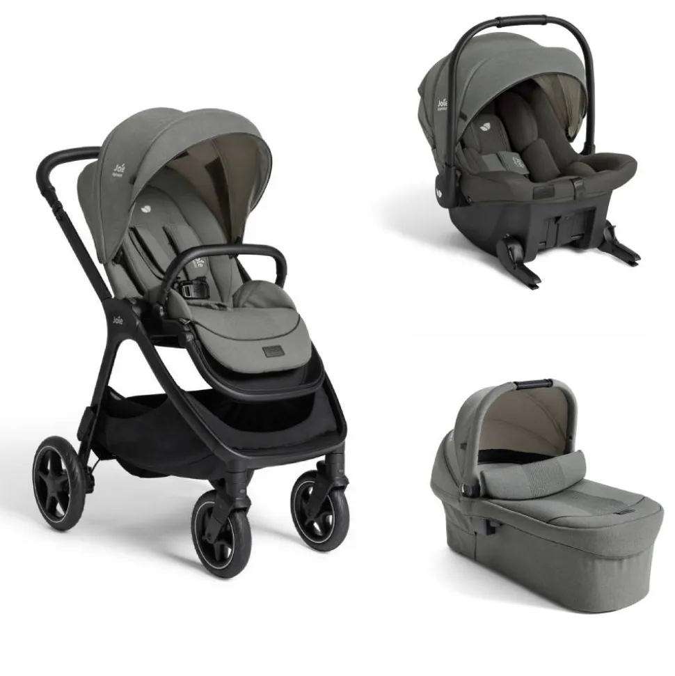 Poussette trio finiti signature + siège auto sprint + nacelle ramble xl evergreen vert