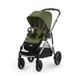 Poussette trio gazelle s moss green + siège auto cloud g i-size + nacelle s + base g