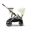 Poussette trio gazelle s seashell beige + siège auto cloud g i-size + nacelle s + base g