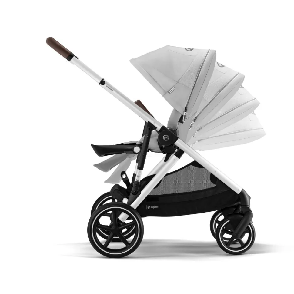 Poussette trio gazelle s stone grey + siège auto cloud g i-size + nacelle s + base g