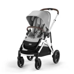 Poussette trio gazelle s stone grey + siège auto cloud g i-size + nacelle s + base g