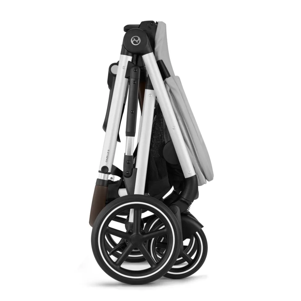 Poussette trio gazelle s stone grey + siège auto cloud g i-size + nacelle s + base g