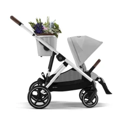 Poussette trio gazelle s stone grey + siège auto cloud g i-size + nacelle s + base g
