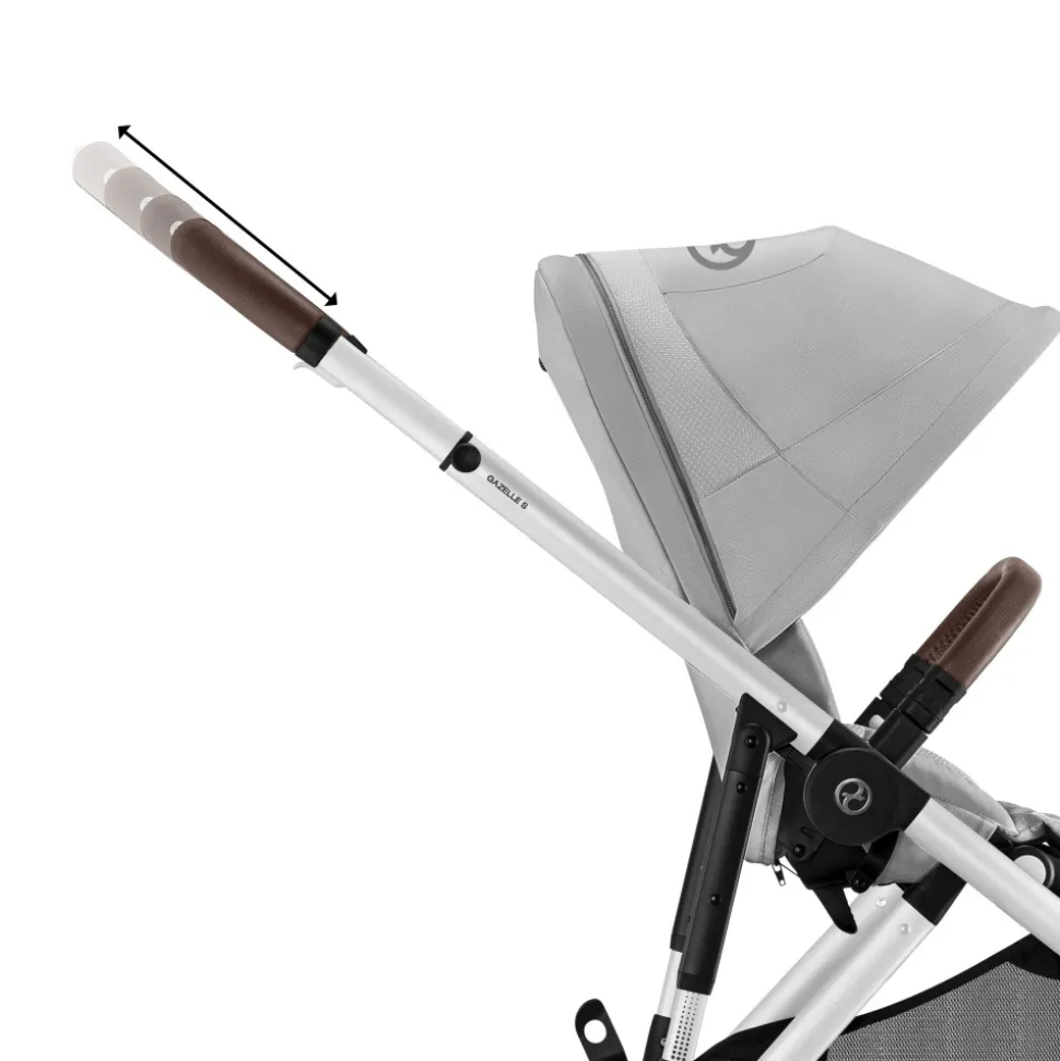 Poussette trio gazelle s stone grey + siège auto cloud g i-size + nacelle s + base g
