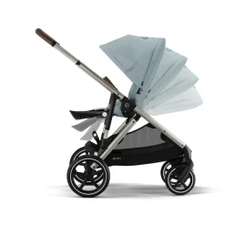 Poussette trio gazelle s stormy blue + siège auto cloud g i-size + nacelle s + base g