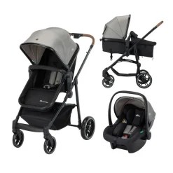 Poussette trio haze luxe tinted grey