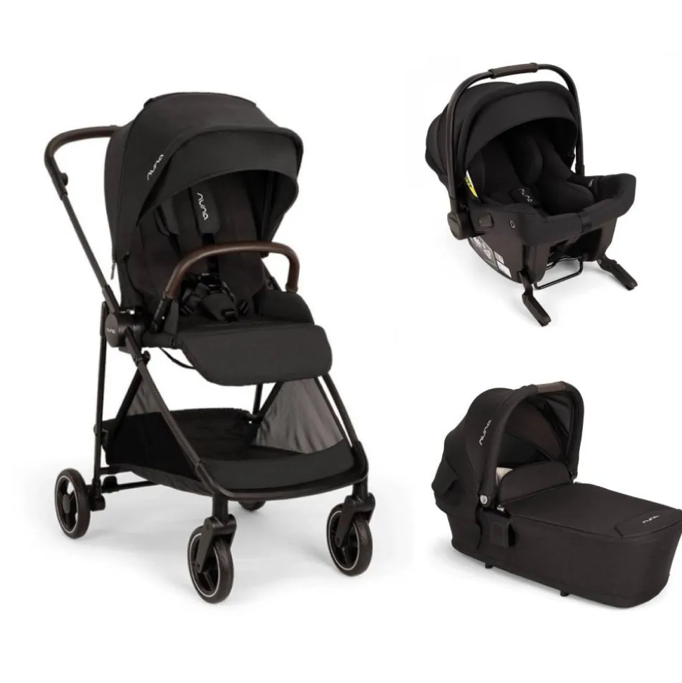 Poussette trio ixxa next + siège auto pipa urbn + nacelle lytl caviar