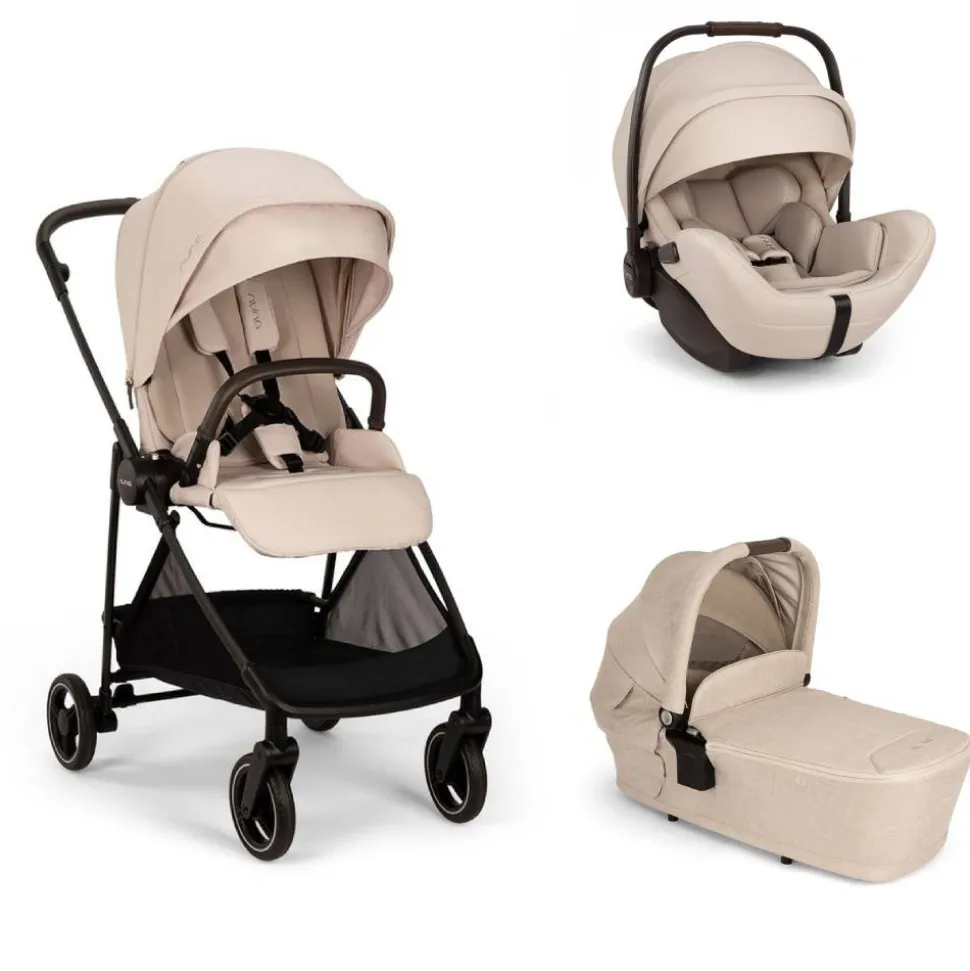 Poussette trio ixxa next + siège auto arra flex + nacelle lytl biscotti