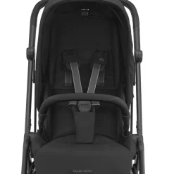 Poussette trio leona 2 + siège auto pebble 360 pro2 + nacelle sense twillic black + base family fix 360 pro
