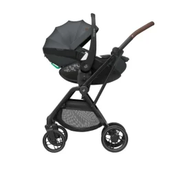 Poussette trio leona 2 + siège auto pebble 360 + nacelle sense graphique