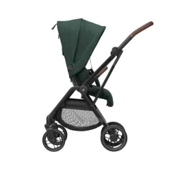 Poussette trio leona 2 + siège auto pebble 360 pro 2 + nacelle sense twillic green