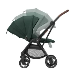 Poussette trio leona 2 + siège auto pebble 360 + nacelle sense green
