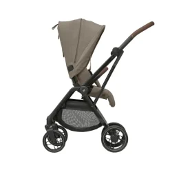 Poussette trio leona 2 truffle + siège auto pebble 360 black + nacelle sense truffle