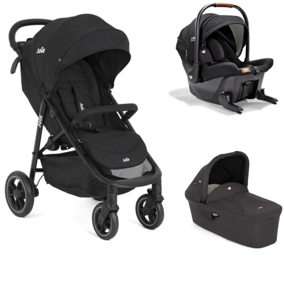 Poussette trio litetrax shale + siège auto sprint eclipse + nacelle ramble shale noir