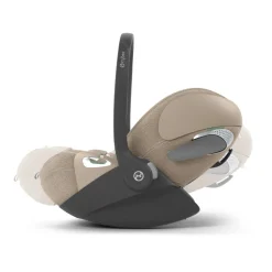 Poussette trio melio carbon 6 almond beige avec siège auto cloud t i-size tissu plus et nacelle