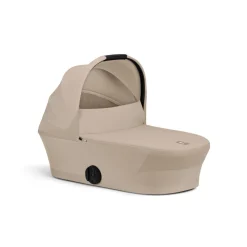 Poussette trio melio carbon 6 almond beige avec siège auto cloud t i-size tissu plus et nacelle