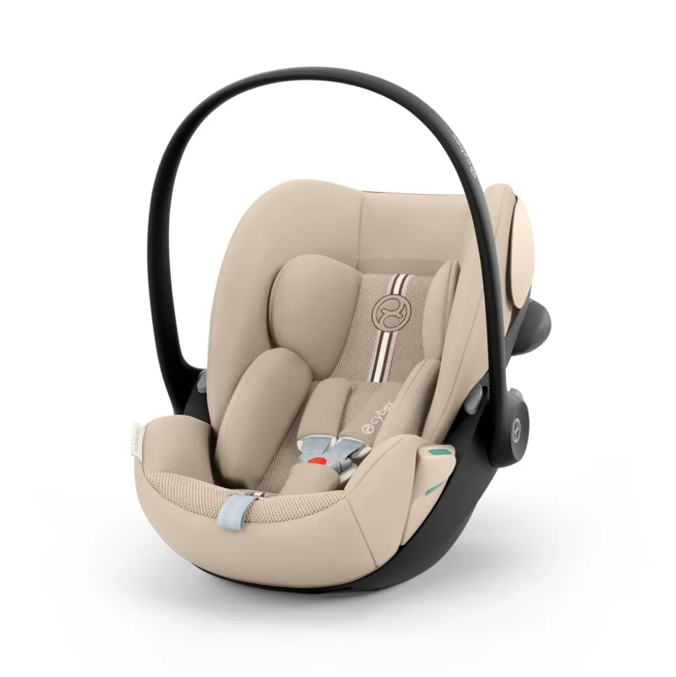 Poussette trio melio carbon 6 almond beige avec siège auto cloud g3 i-size tissu plus et nacelle