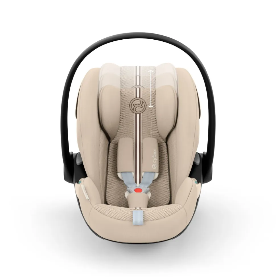 Poussette trio melio carbon 6 almond beige avec siège auto cloud g3 i-size tissu plus et nacelle