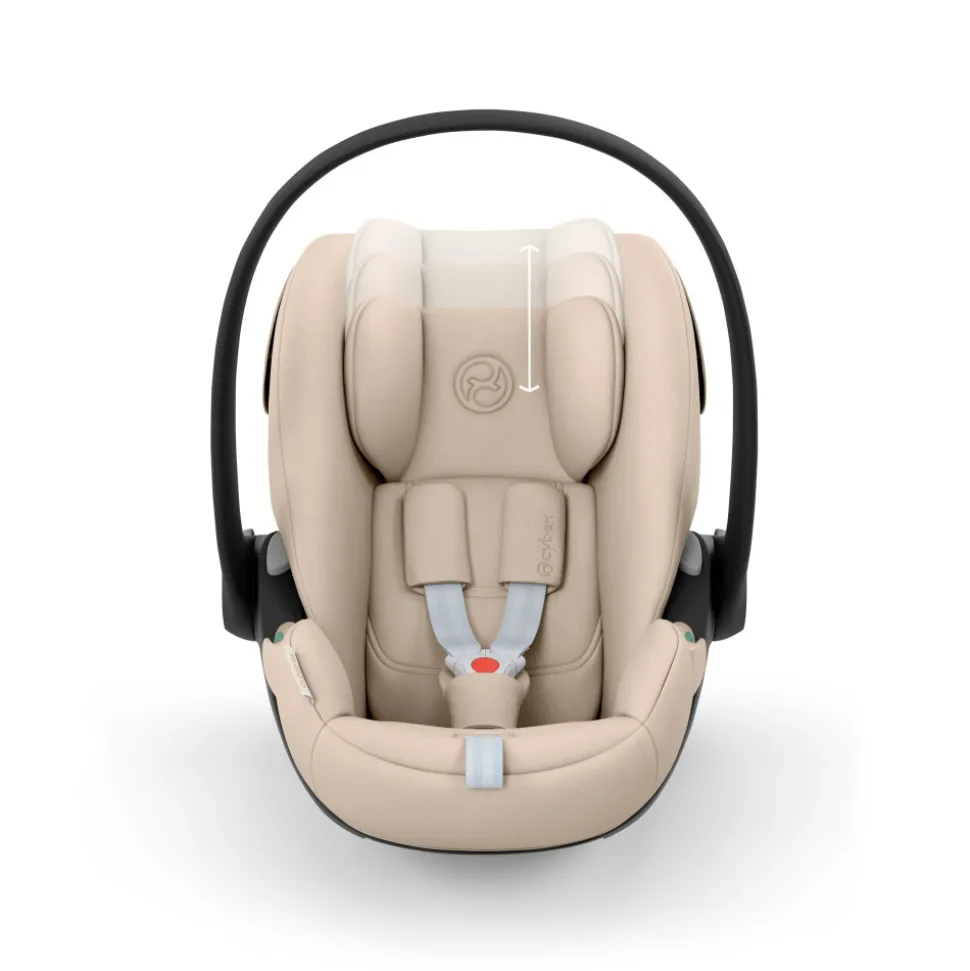 Poussette trio melio carbon 6 almond beige avec siège auto cloud g3 i-size et nacelle