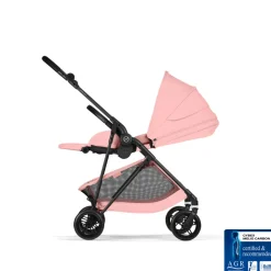 Poussette trio melio carbon 6 candy pink avec siège auto cloud t i-size et nacelle