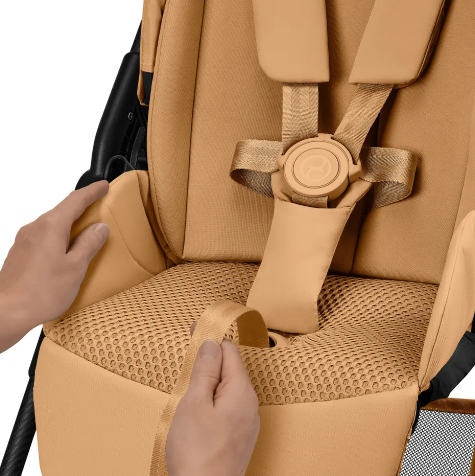 Poussette trio melio carbon 6 cinnamon yellow avec siège auto aton b2 i-size et nacelle