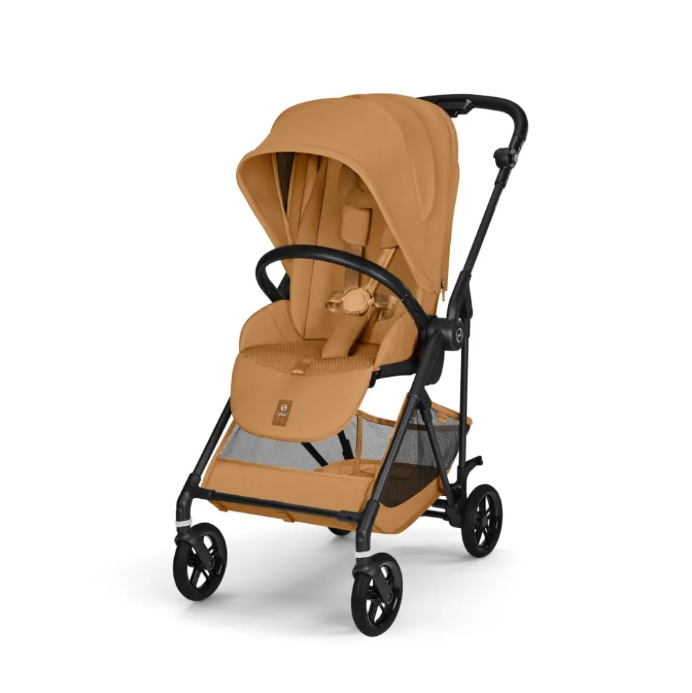 Poussette trio melio carbon 6 cinnamon yellow avec siège auto aton b2 i-size et nacelle