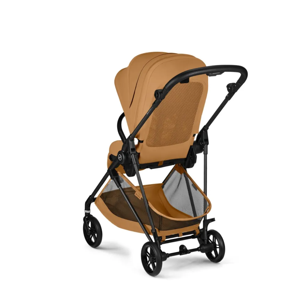 Poussette trio melio carbon 6 cinnamon yellow avec siège auto aton b2 i-size et nacelle
