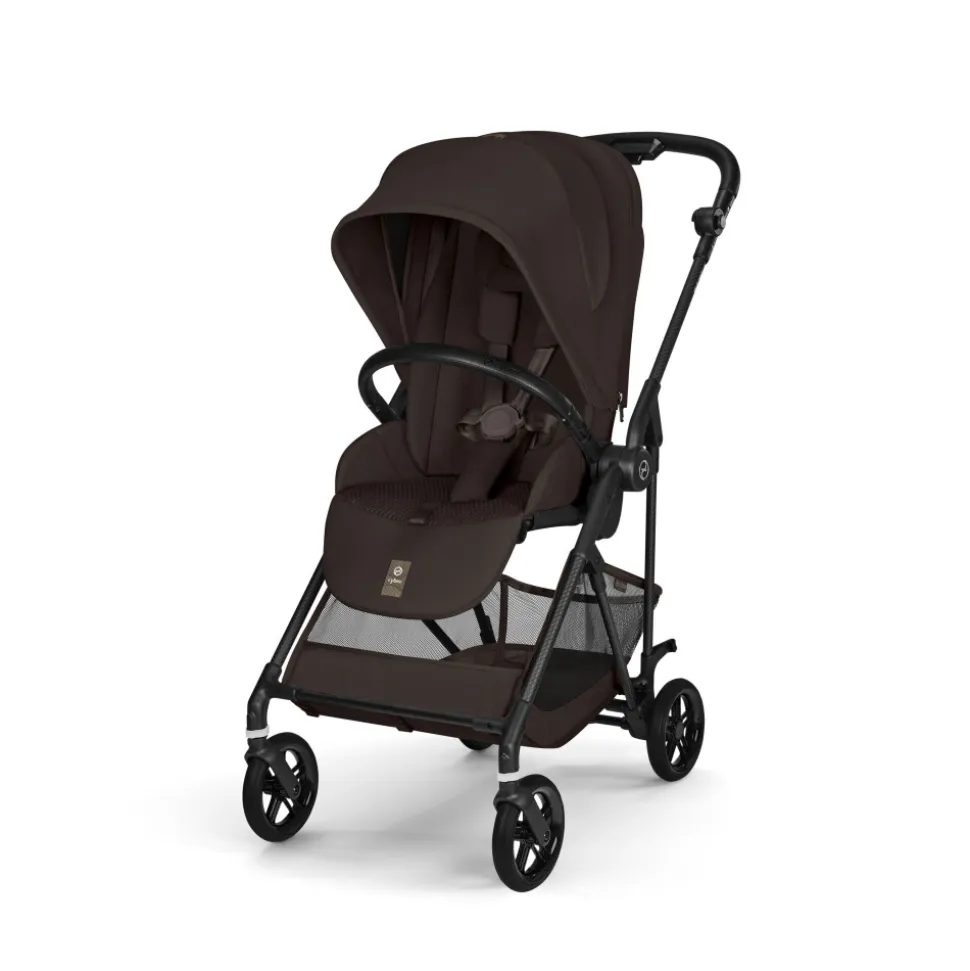 Poussette trio melio carbon 6 chocolate brown avec siège auto aton b2 i-size et nacelle