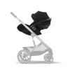 Poussette trio melio carbon 6 chocolate brown avec siège auto cloud g i-size et nacelle