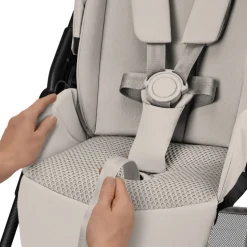 Poussette trio melio carbon 6 dune grey avec siège auto cloud t i-size et nacelle