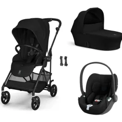 Poussette trio melio carbon 6 magic black avec siège auto cloud t i-size et nacelle