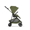 Poussette trio melio carbon 6 moss green avec siège auto aton b2 i-size et nacelle