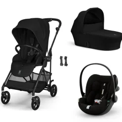 Poussette trio melio carbon 6 magic black avec siège auto cloud g3 i-size tissu plus et nacelle