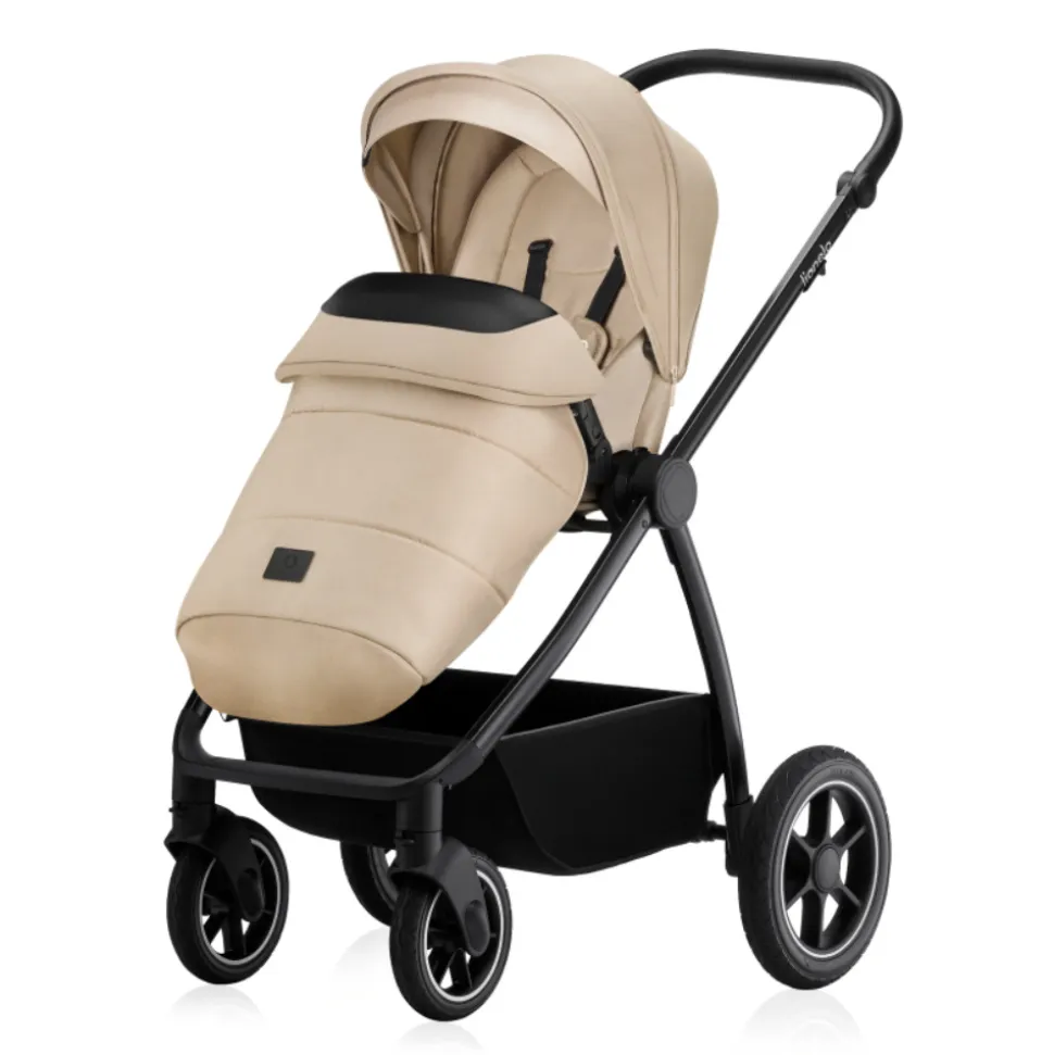 Poussette trio meril + nacelle + coque beige sand