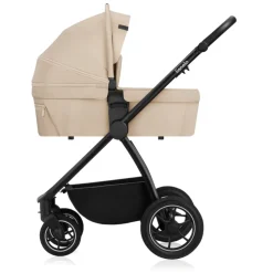 Poussette trio meril + nacelle + coque beige sand