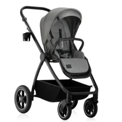 Poussette trio meril + nacelle + coque grey stone