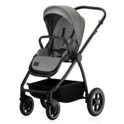 Poussette trio meril + nacelle + coque grey stone