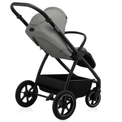 Poussette trio meril + nacelle + coque grey stone