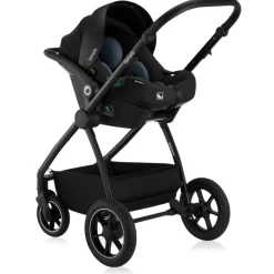 Poussette trio meril + nacelle + coque black onyx