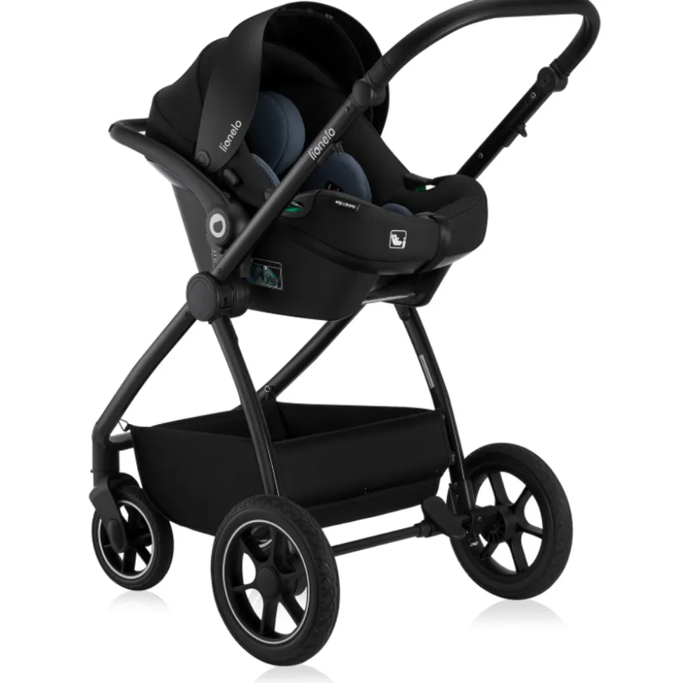 Poussette trio meril + nacelle + coque black onyx